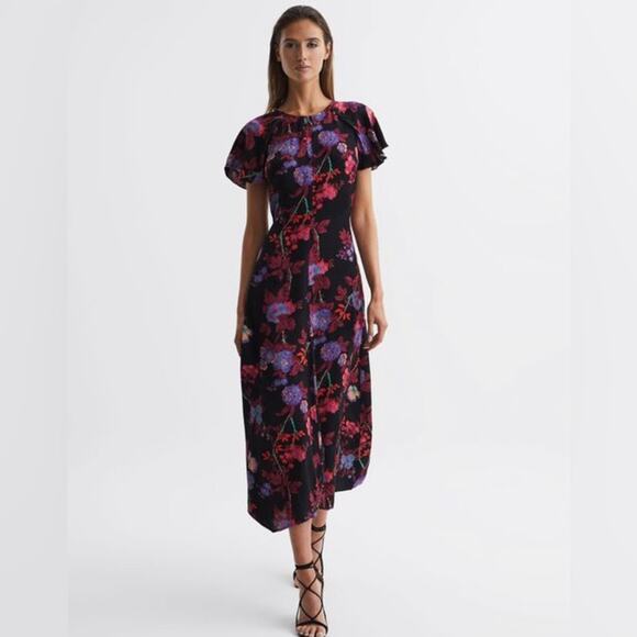 Reiss Leni Floral Midi Dress - Picture 2 of 8